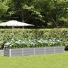 Vidaxl plantenbak lichtgrijs 400 x 80 x 45 cm staal