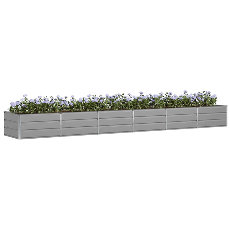 Vidaxl plantenbak lichtgrijs 480 x 80 x 45 cm staal