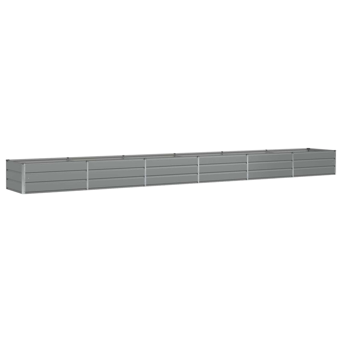 Vidaxl plantenbak lichtgrijs 600 x 80 x 45 cm staal