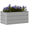 Vidaxl plantenbak lichtgrijs 100 x 50 x 45 cm gegalvaniseerd staal