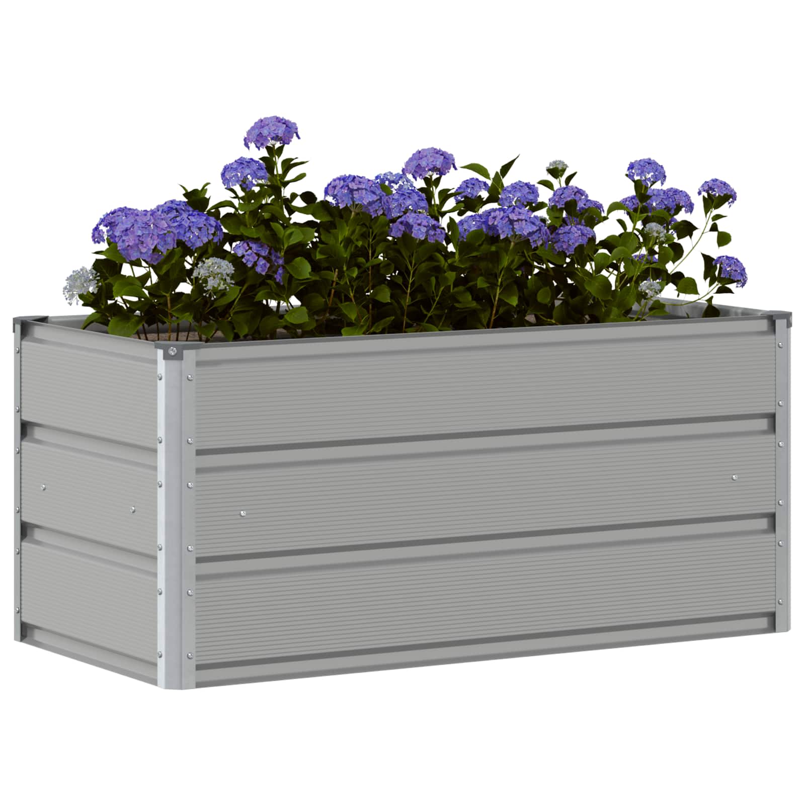 Vidaxl plantenbak lichtgrijs 100 x 50 x 45 cm gegalvaniseerd staal