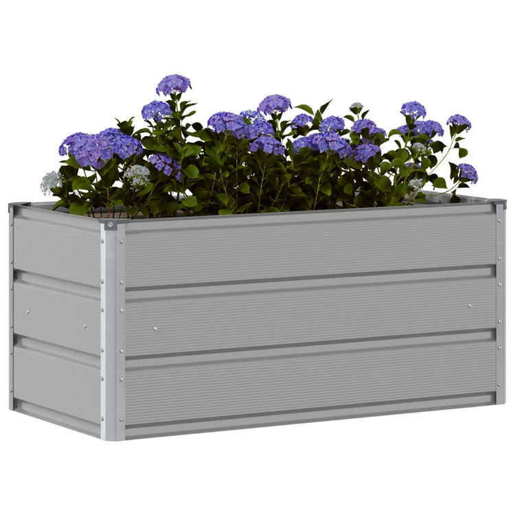 Vidaxl plantenbak lichtgrijs 100 x 50 x 45 cm gegalvaniseerd staal