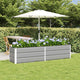 Vidaxl plantenbak lichtgrijs 195 x 50 x 45 cm gegalvaniseerd staal