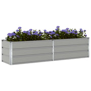 Vidaxl plantenbak lichtgrijs 195 x 50 x 45 cm gegalvaniseerd staal - afbeelding 3