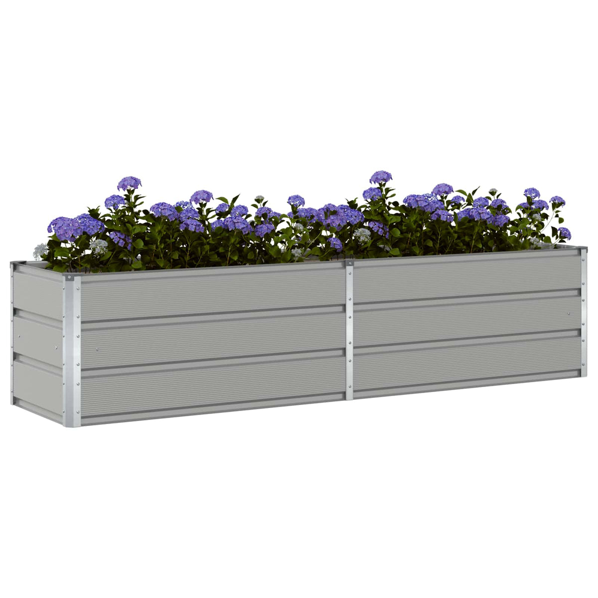Vidaxl plantenbak lichtgrijs 195 x 50 x 45 cm gegalvaniseerd staal