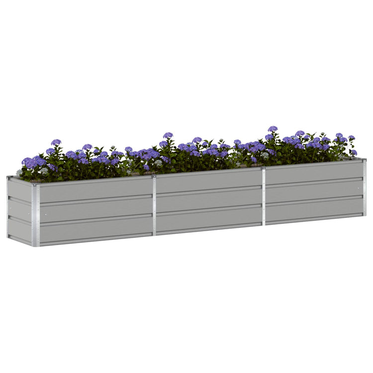 Vidaxl plantenbak lichtgrijs 290 x 50 x 45 cm gegalvaniseerd staal