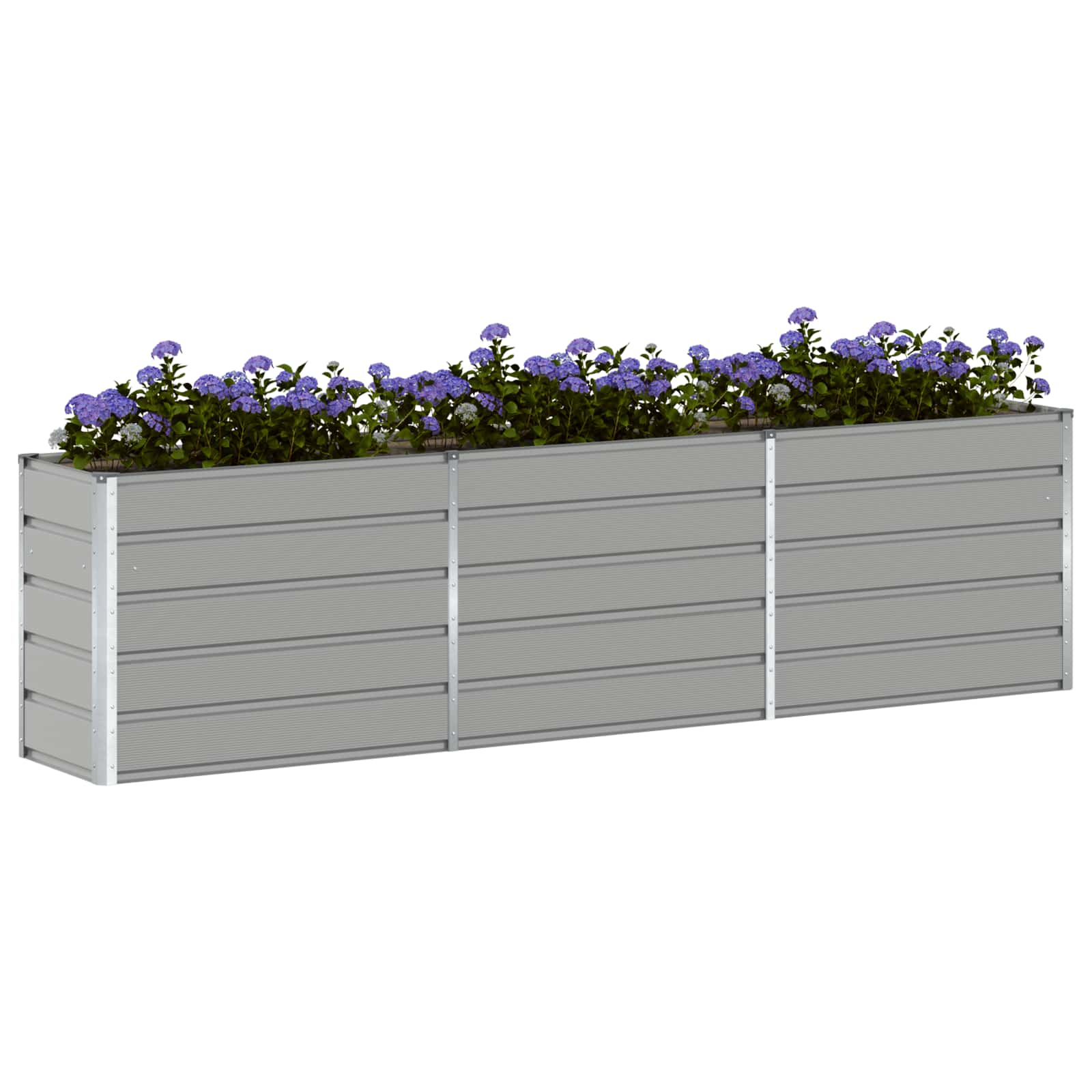 Vidaxl plantenbak lichtgrijs 480 x 50 x 45 cm gegalvaniseerd staal