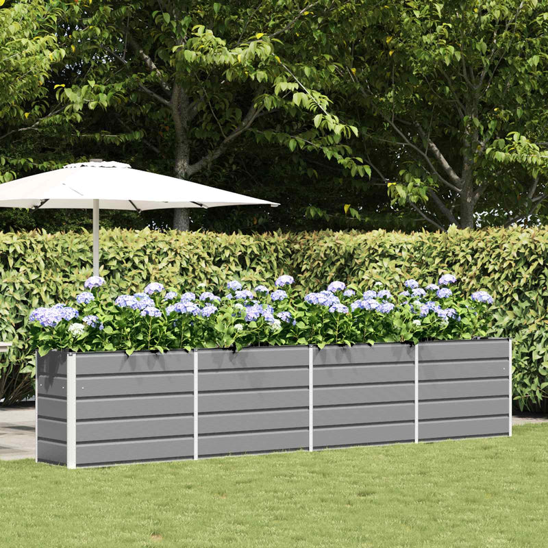 Vidaxl plantenbak lichtgrijs 480 x 50 x 45 cm gegalvaniseerd staal