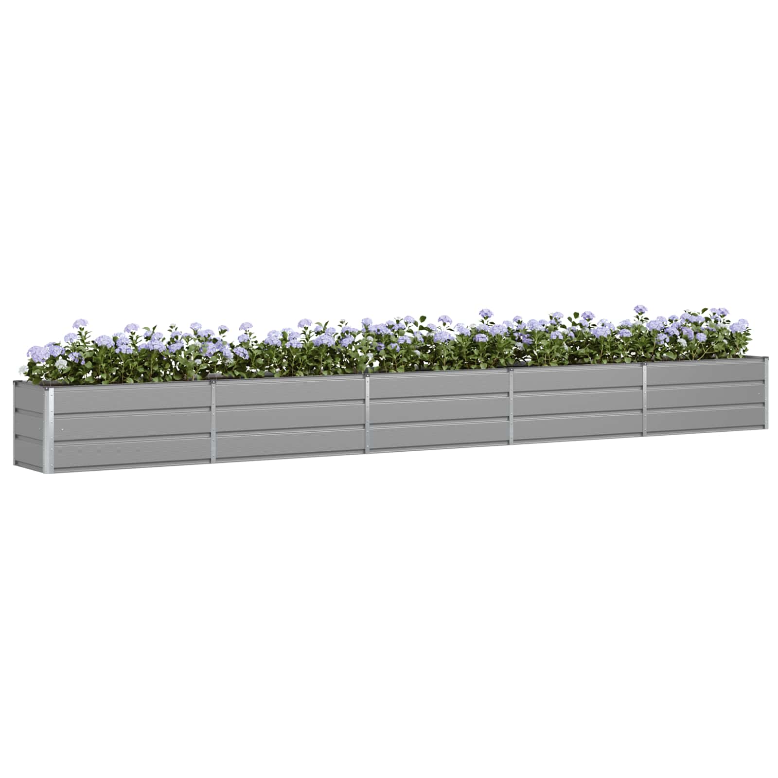 Vidaxl plantenbak lichtgrijs 480 x 50 x 45 cm gegalvaniseerd staal