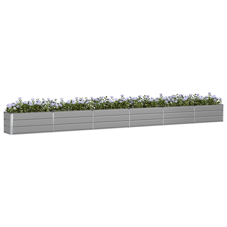 Vidaxl plantenbak lichtgrijs 580 x 50 x 45 cm gegalvaniseerd staal
