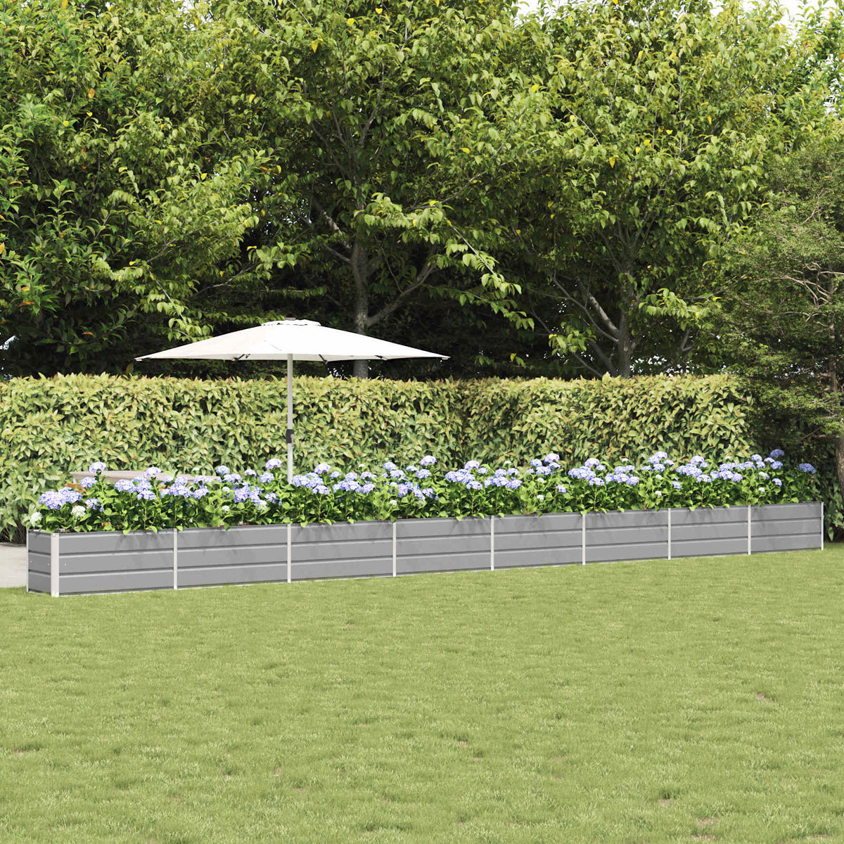 Vidaxl plantenbak lichtgrijs 770 x 50 x 45 cm gegalvaniseerd staal