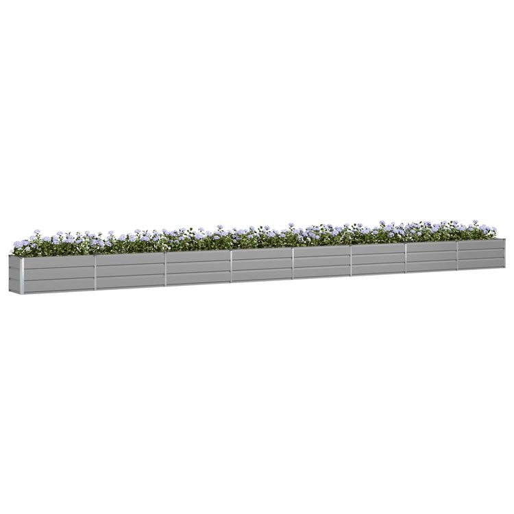 Vidaxl plantenbak lichtgrijs 770 x 50 x 45 cm gegalvaniseerd staal