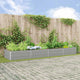 Vidaxl plantenbak lichtgrijs 385 x 100 x 45 cm gegalvaniseerd staal