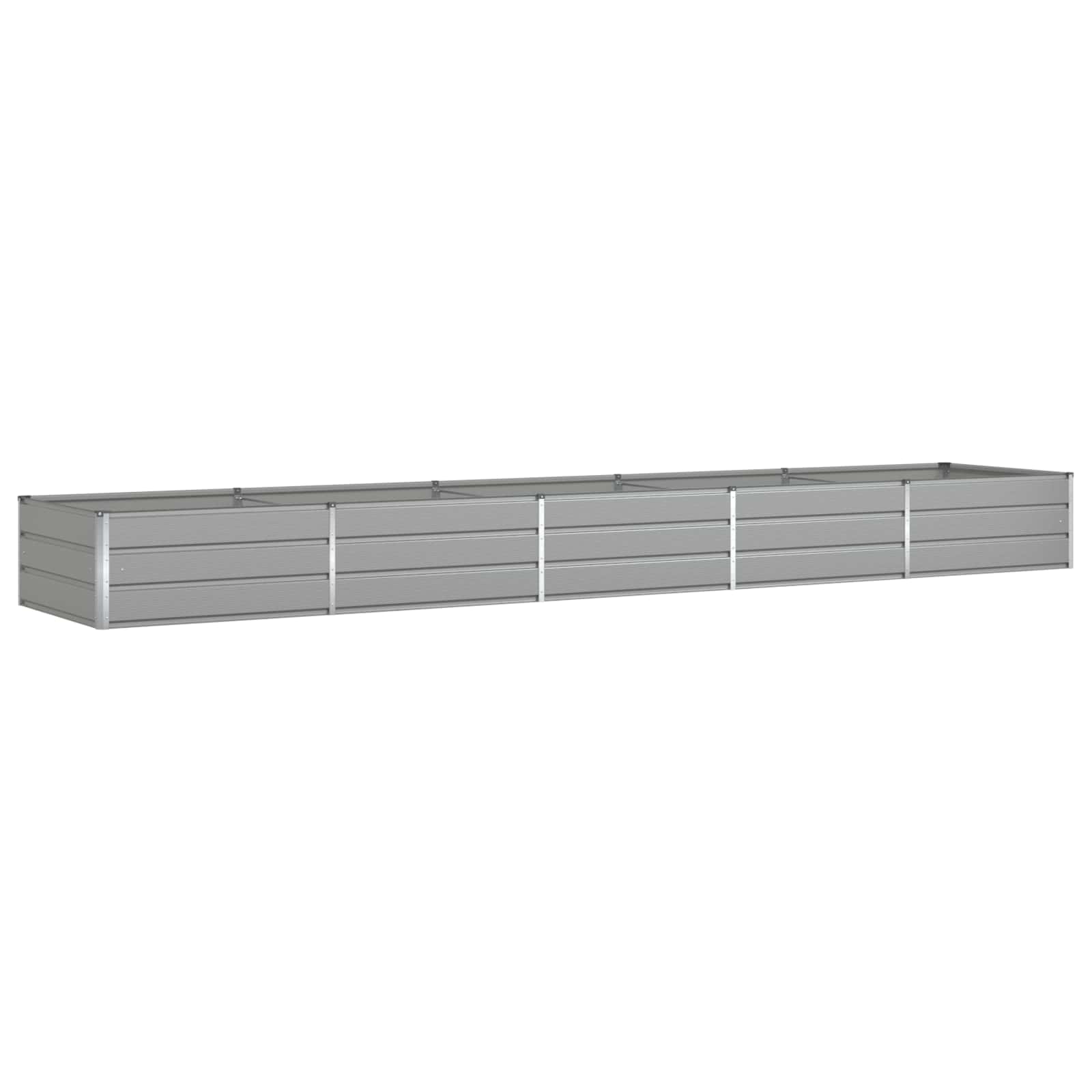 Vidaxl plantenbak lichtgrijs 195 x 100 x 45 cm gegalvaniseerd staal