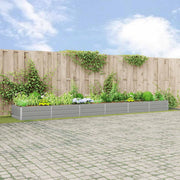 Vidaxl plantenbak lichtgrijs 580 x 100 x 45 cm gegalvaniseerd staal - afbeelding 1