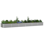Vidaxl plantenbak lichtgrijs 580 x 100 x 45 cm gegalvaniseerd staal - afbeelding 3