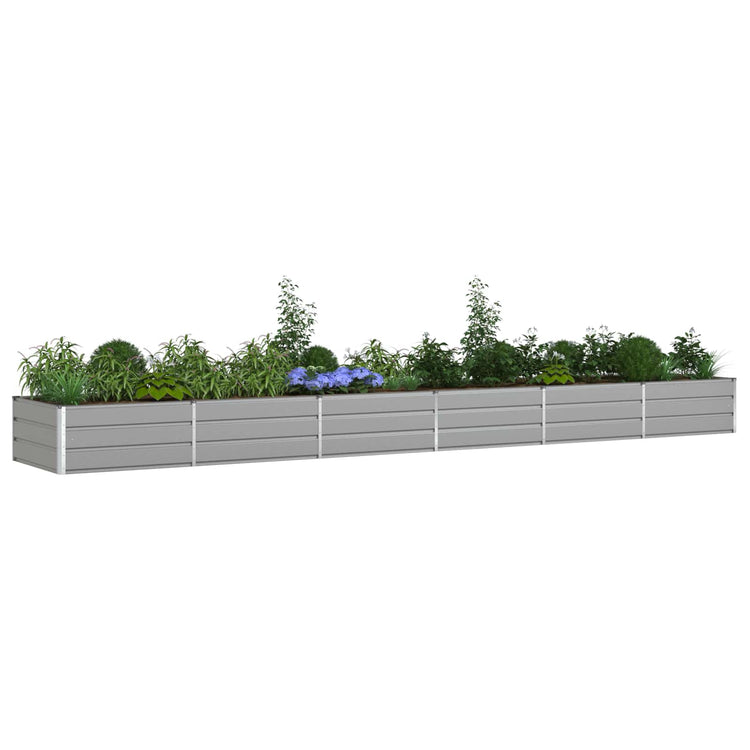 Vidaxl plantenbak lichtgrijs 580 x 100 x 45 cm gegalvaniseerd staal