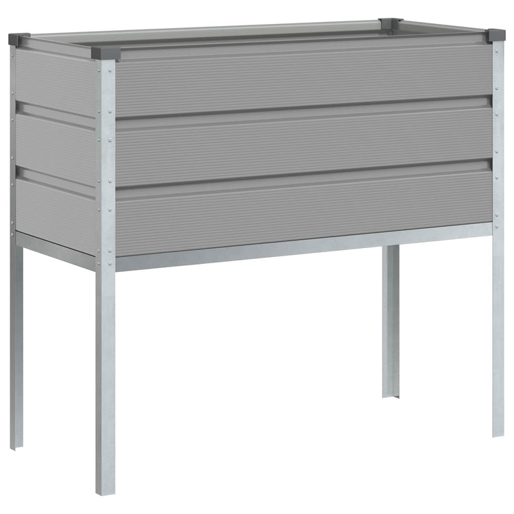 Vidaxl plantenbak lichtgrijs 100 x 45 x 90 cm gegalvaniseerd staal
