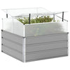 Vidaxl plantenbak lichtgrijs 100 x 100 x 77 cm gegalvaniseerd staal