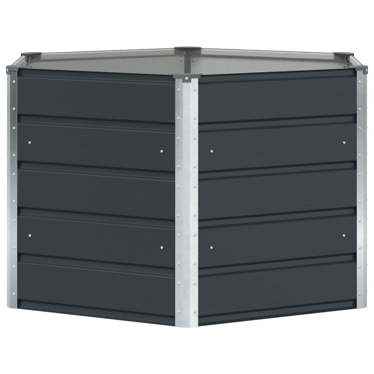 Vidaxl plantenbak antraciet 129 x 129 x 75 cm staal