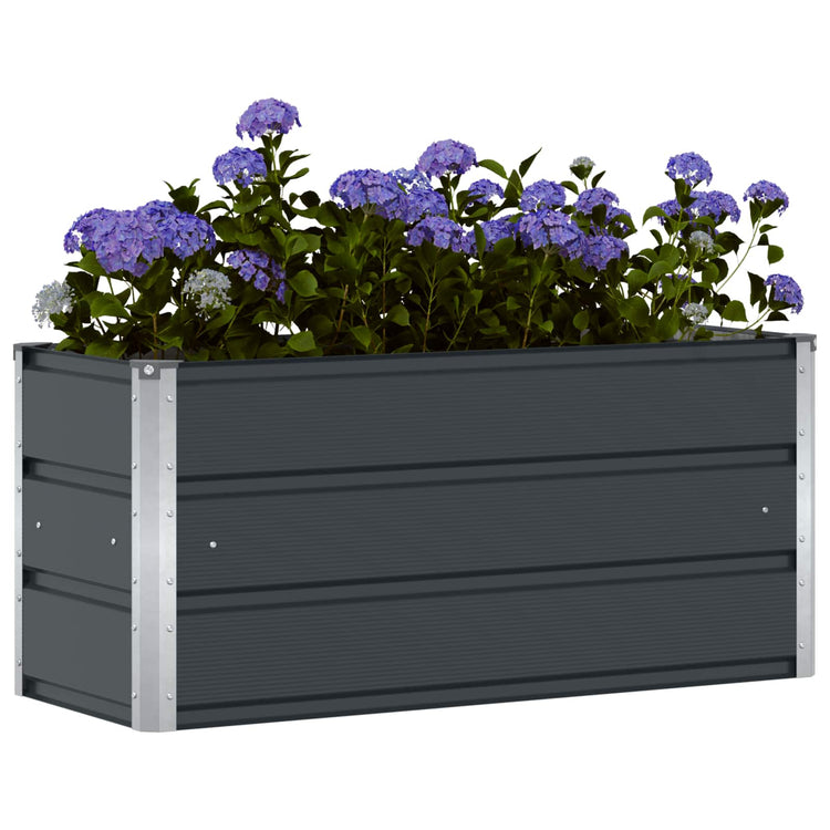 Vidaxl plantenbak antraciet 100 x 40 x 45 cm staal