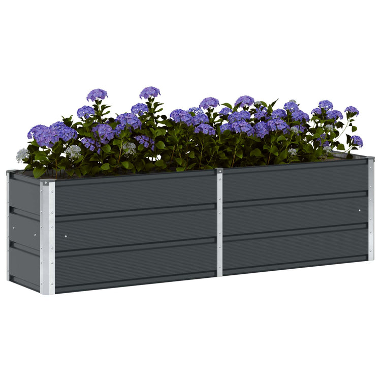 Vidaxl plantenbak antraciet 160 x 40 x 45 cm staal