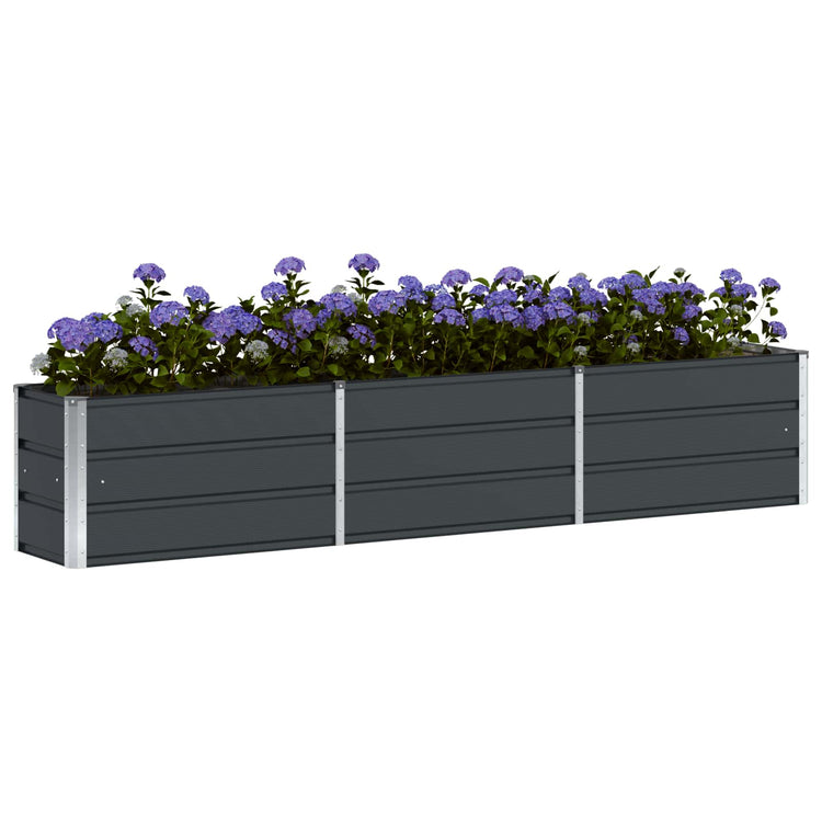 Vidaxl plantenbak antraciet 240 x 40 x 45 cm staal