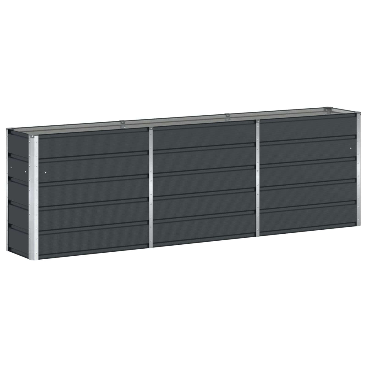 Vidaxl plantenbak antraciet 240 x 40 x 75 cm staal