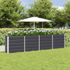 Vidaxl plantenbak antraciet 160 x 40 x 75 cm staal