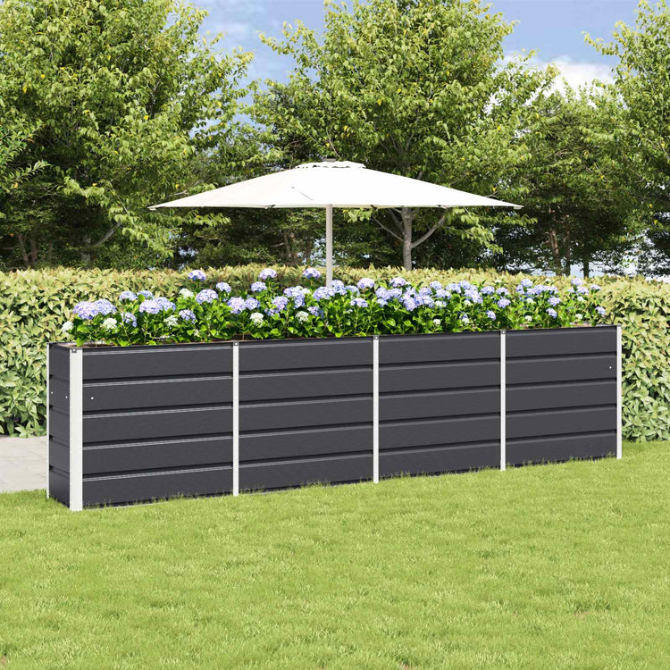 Vidaxl plantenbak antraciet 160 x 40 x 75 cm staal