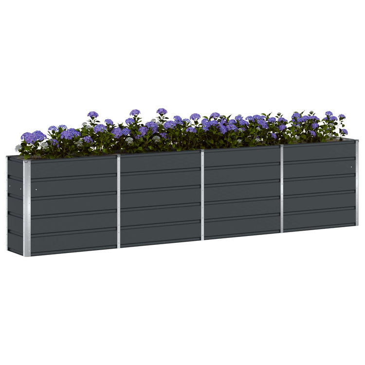 Vidaxl plantenbak antraciet 160 x 40 x 75 cm staal