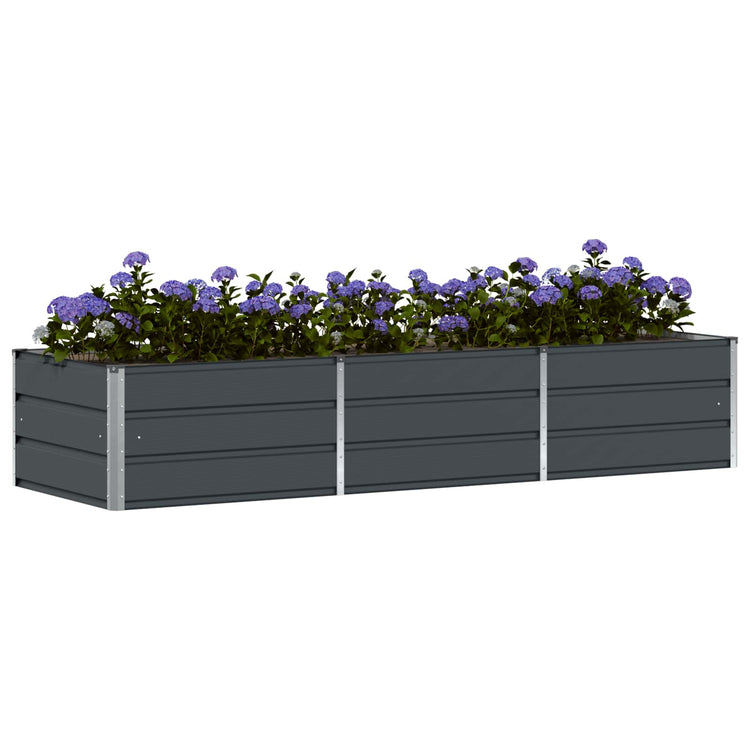 Vidaxl plantenbak antraciet 240 x 80 x 45 cm staal