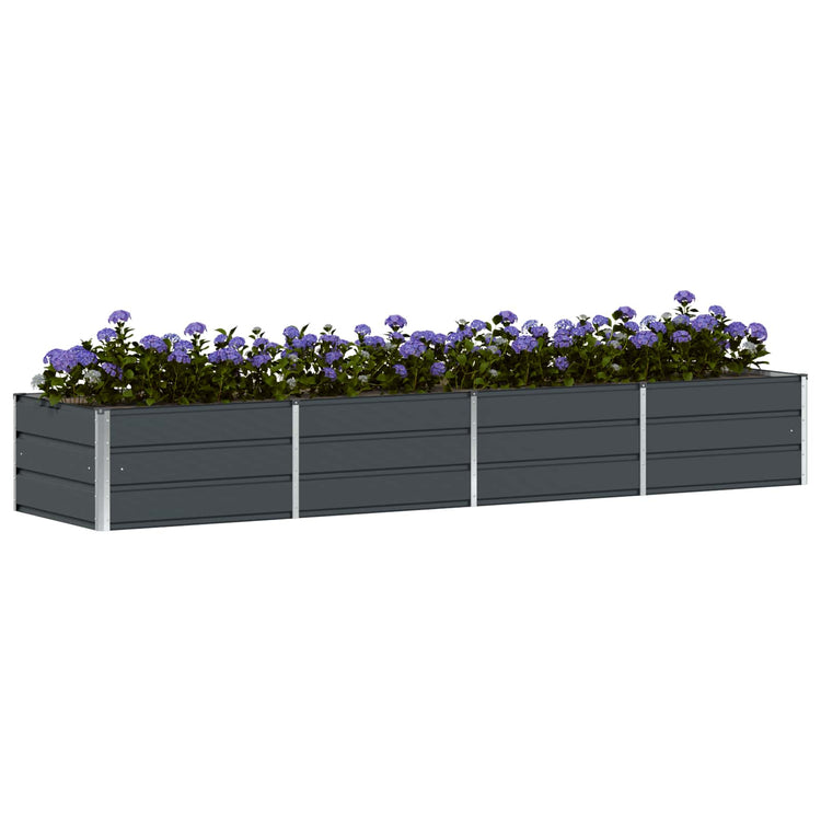 Vidaxl plantenbak antraciet 320 x 80 x 45 cm staal