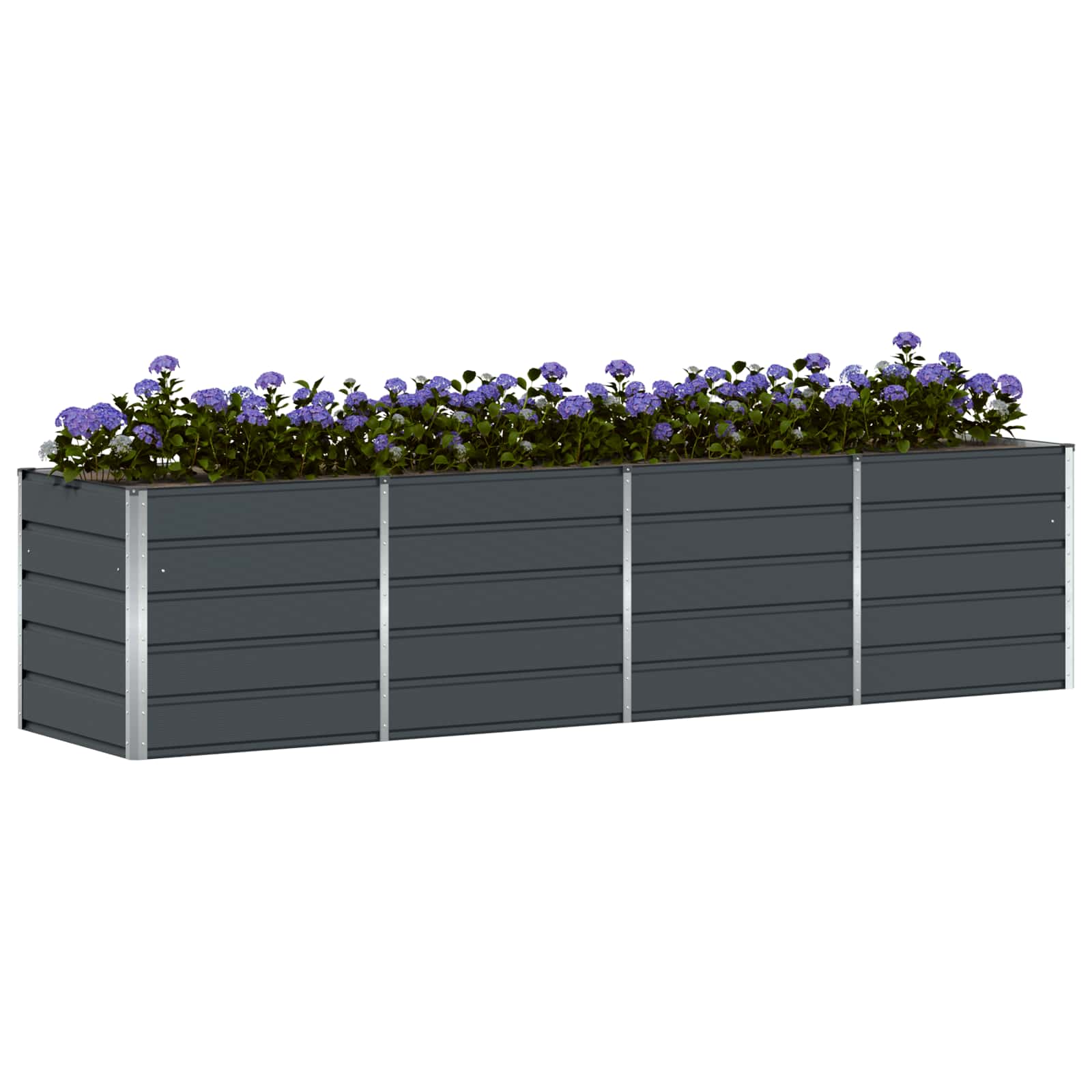 Vidaxl plantenbak antraciet 240 x 80 x 75 cm staal