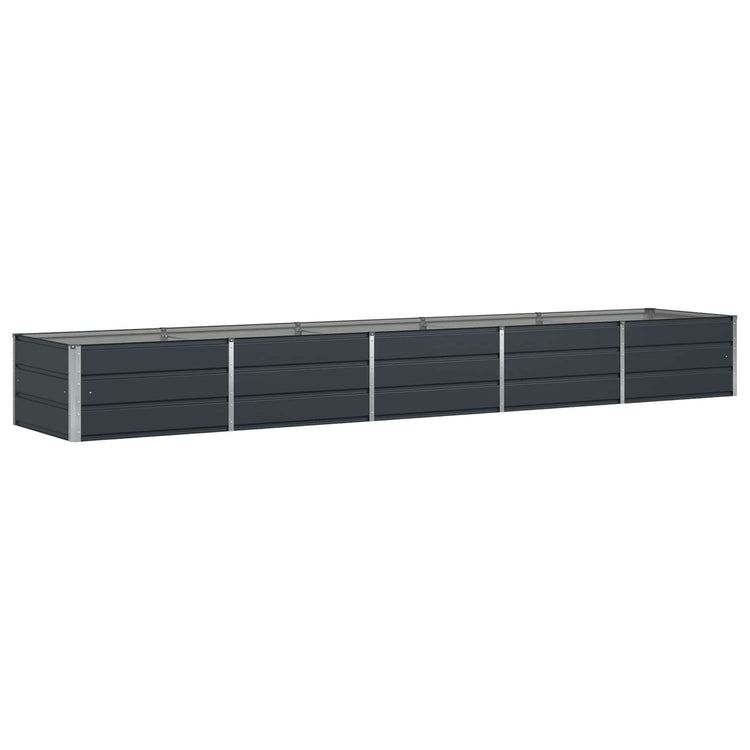 Vidaxl plantenbak antraciet 400 x 80 x 45 cm staal