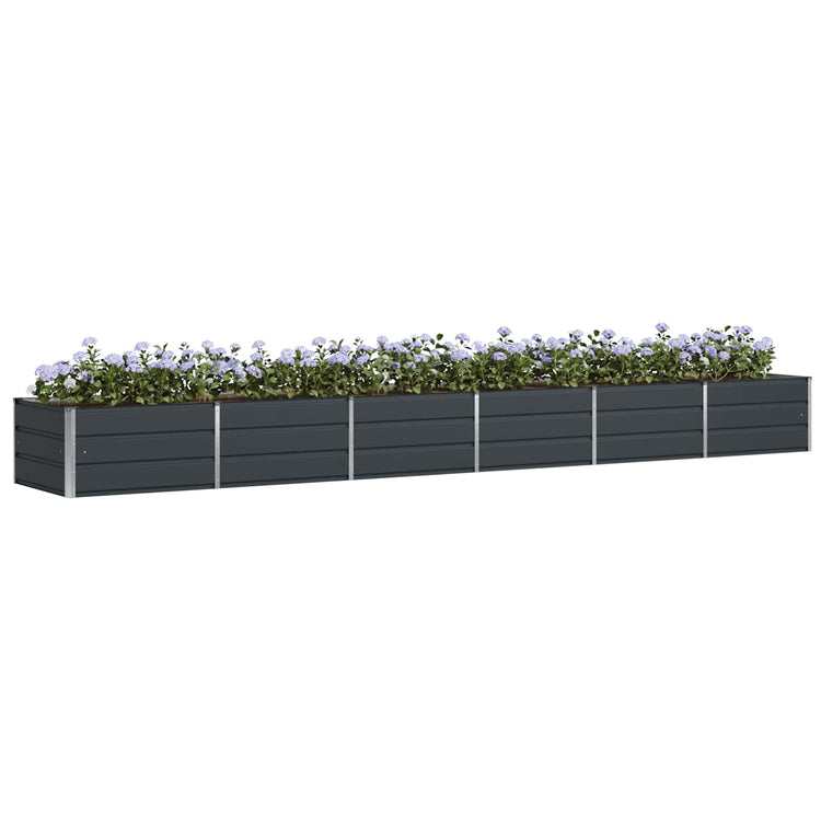 Vidaxl plantenbak antraciet 480 x 80 x 45 cm staal