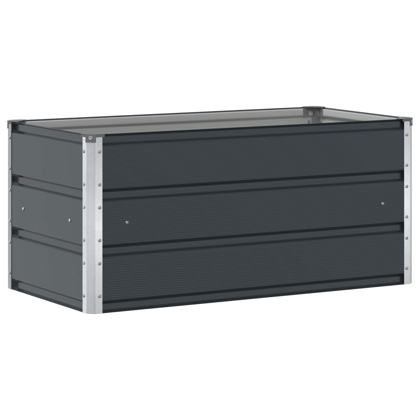 Vidaxl plantenbak antraciet 100 x 50 x 45 cm gegalvaniseerd staal