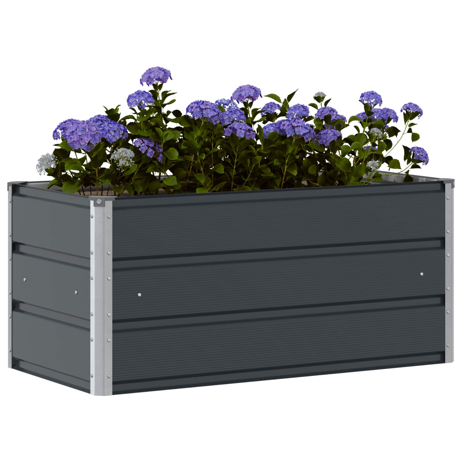 Vidaxl plantenbak antraciet 100 x 50 x 45 cm gegalvaniseerd staal