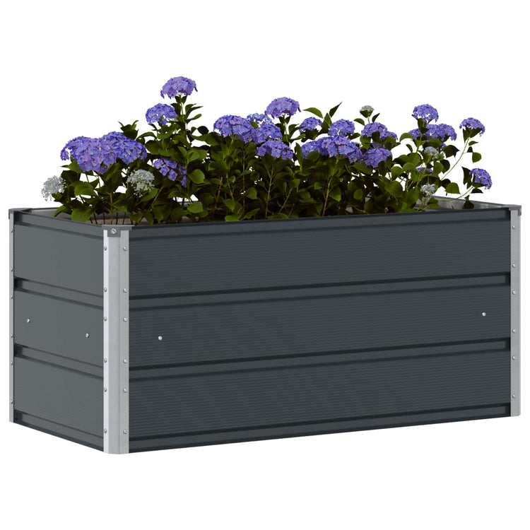 Vidaxl plantenbak antraciet 100 x 50 x 45 cm gegalvaniseerd staal