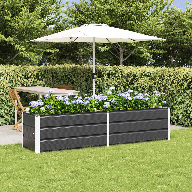 Vidaxl plantenbak antraciet 480 x 50 x 45 cm gegalvaniseerd staal