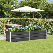 Vidaxl plantenbak antraciet 195 x 50 x 45 cm gegalvaniseerd staal - afbeelding 1