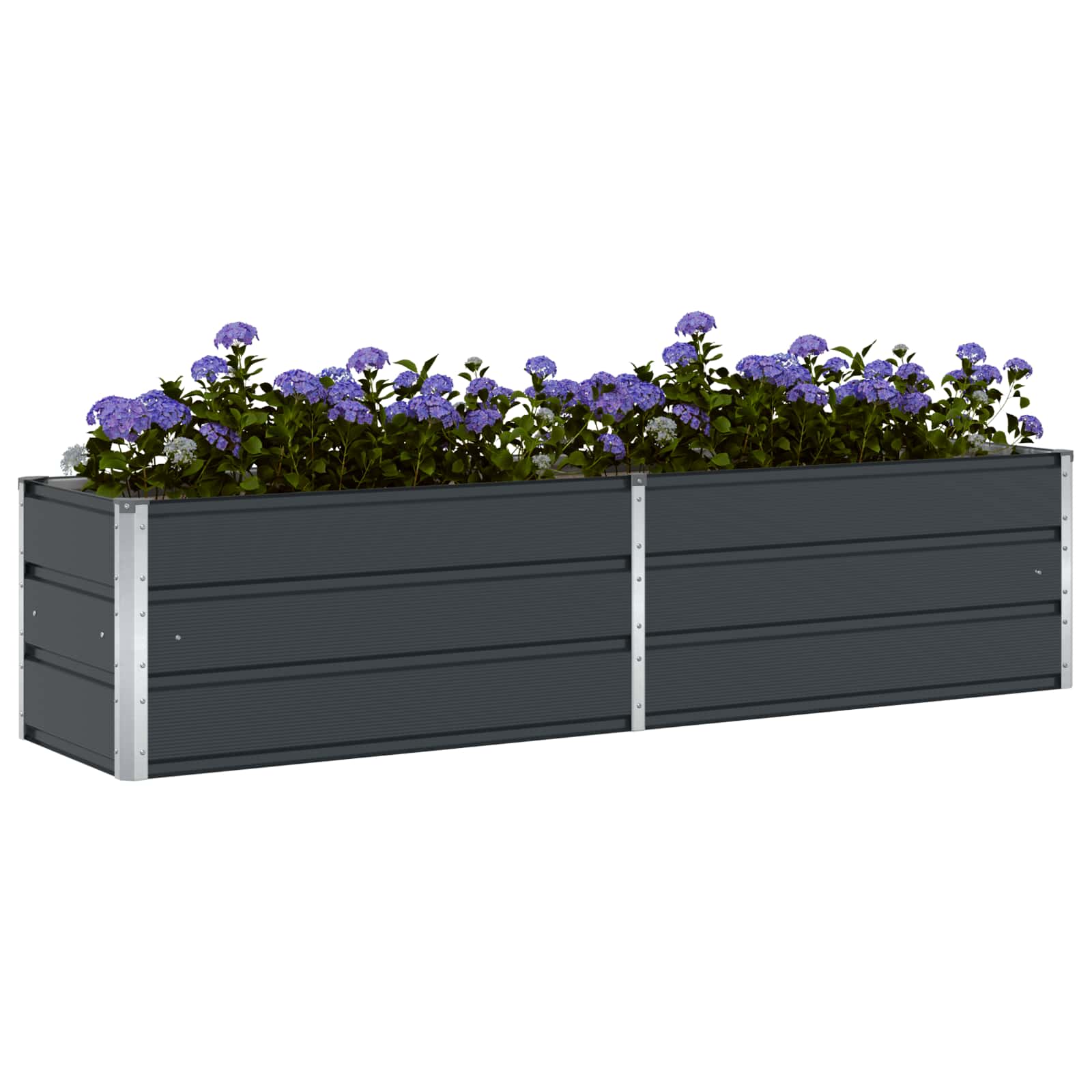 Vidaxl plantenbak antraciet 480 x 50 x 45 cm gegalvaniseerd staal