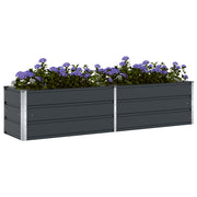 Vidaxl plantenbak antraciet 195 x 50 x 45 cm gegalvaniseerd staal - afbeelding 3