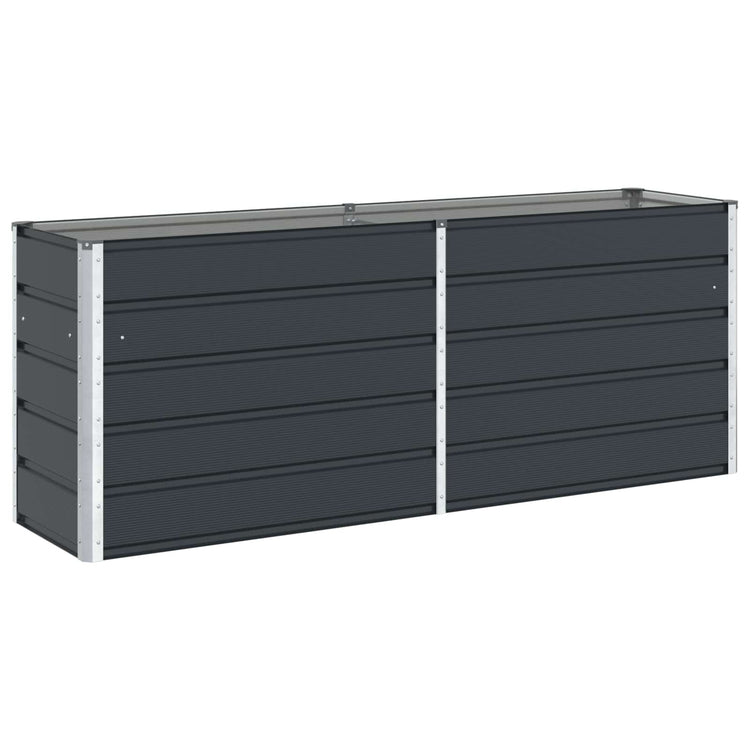 Vidaxl plantenbak antraciet 195 x 50 x 75 cm gegalvaniseerd staal