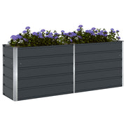 Vidaxl plantenbak antraciet 195 x 50 x 75 cm gegalvaniseerd staal - afbeelding 3