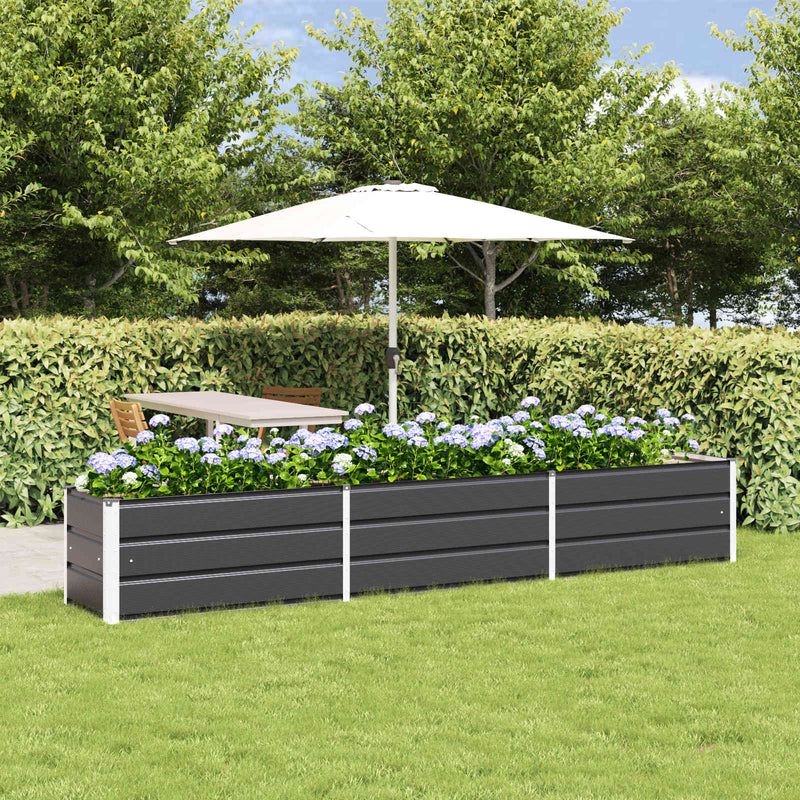 Vidaxl plantenbak antraciet 480 x 50 x 45 cm gegalvaniseerd staal