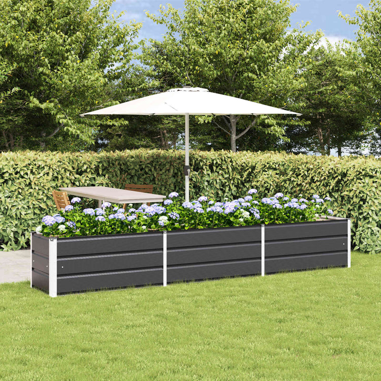 Vidaxl plantenbak antraciet 290 x 50 x 45 cm gegalvaniseerd staal