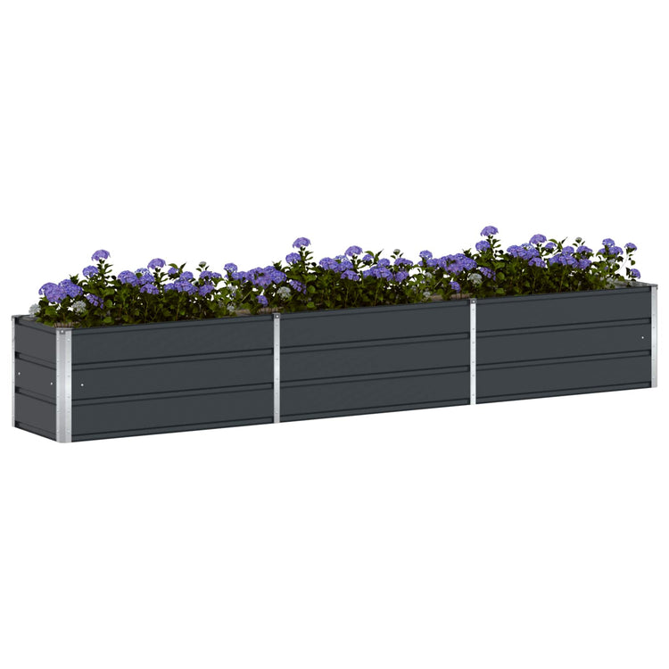 Vidaxl plantenbak antraciet 290 x 50 x 45 cm gegalvaniseerd staal