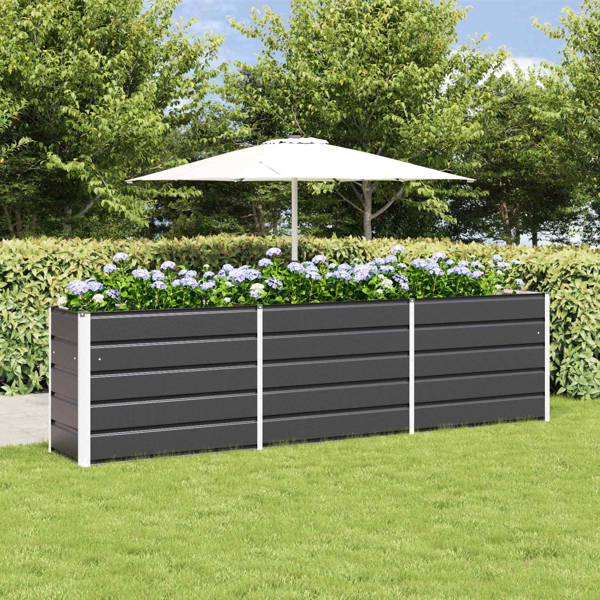 Vidaxl plantenbak antraciet 290 x 50 x 75 cm gegalvaniseerd staal