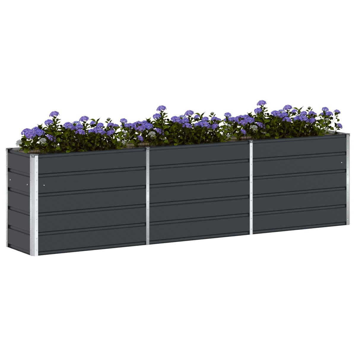 Vidaxl plantenbak antraciet 290 x 50 x 75 cm gegalvaniseerd staal
